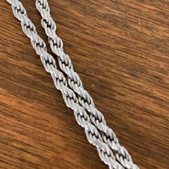 Malachite & sterling silver necklace - Picture 5 of 6